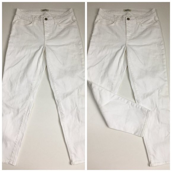 NWOT L'AGENCE Blanc/White THE DUKE 5 Pocket Ankle/Cropped Jeans - Picture 1 of 10